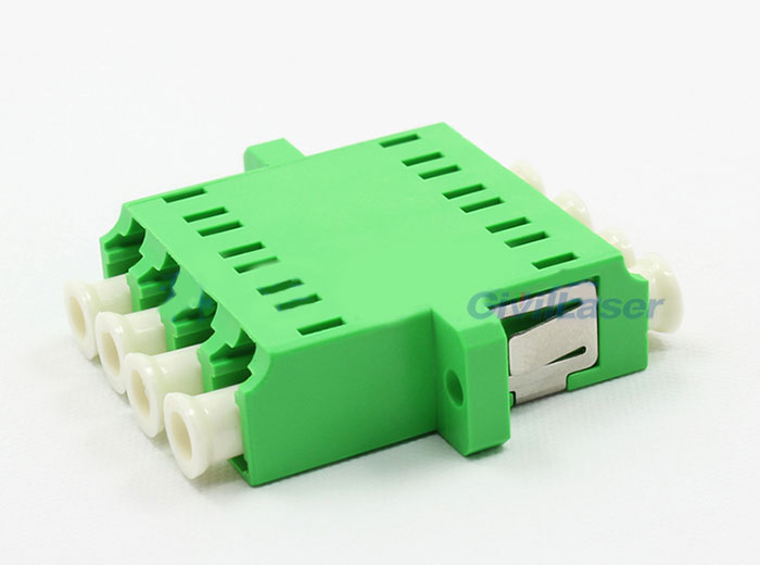 LC Integrated Type Singal Mode Four Core 녹색 Plastic Fiber Optic Adapter